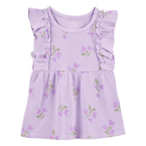 Baby Floral Short-Sleeve Fashion Top - Purple - Carter's | Carter's