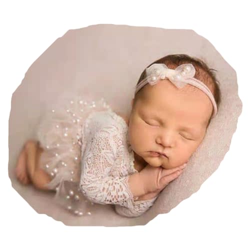 Zeroest Newborn Photography Outfits Girl Lace Romper Newborn Photography Props Rompers Baby Girls Skirt Photoshoot 3PCS