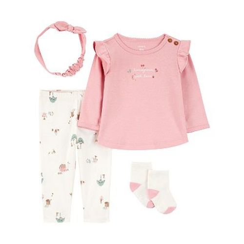 Baby Girls Carter's 4-Piece Farm Print Outfit Set
