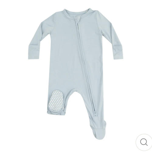 2 Way Zipper Footie - Solid Cloud Blue