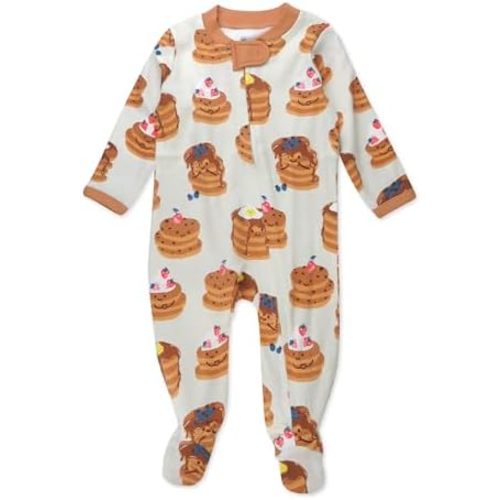 HonestBaby Sleep and Play Footed Pajamas One-Piece Sleeper Jumpsuit Zip-front Pjs Organic Cotton