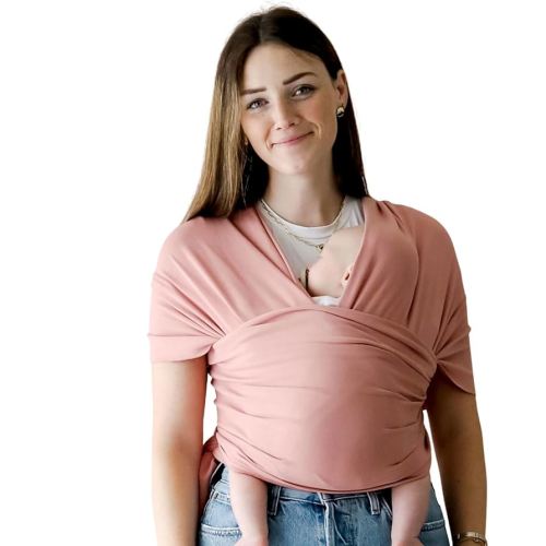 snuggle me Baby Wrap | Hands-Free Baby Wraps Carrier, Easy-Tie Baby Sling Carrier, Baby Carrier Wrap with Organic Cotton, Baby Wearing Wrap for Newborns from 0 to 18 Months (7-35 lbs) - Gumdrop