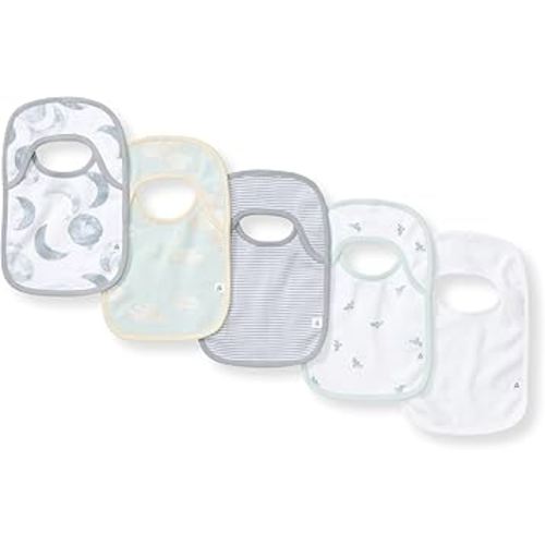 Burt's Bees Baby Infant Bibs, 100% Organic Cotton Drool Cloths, Newborn Essentials