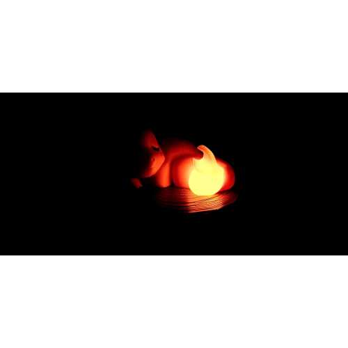 Sleeping Charmander on a stump night light