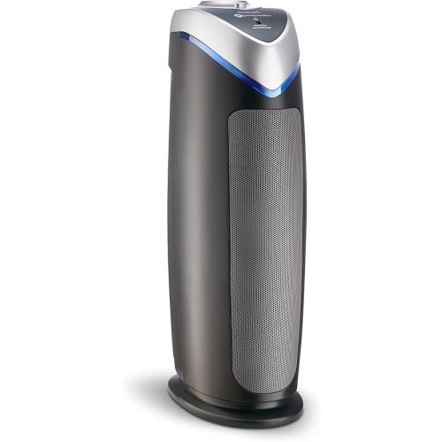 GermGuardian Air Purifier for Home with HEPA Pure Filter, for Wildfire Smoke, Pet Dander, Pollen, Odors, Large Rooms Up To 743 Sq. Ft., Removes 99.97% Pollutants, UV-C Light, 22", AC4825E, Gray