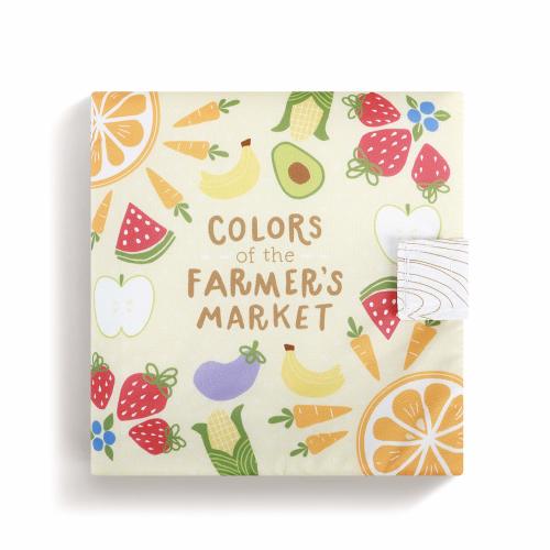 Farmer's Market Bright Colors 7 x 7 Polyester Fabric Baby Soft Touch Feel Book