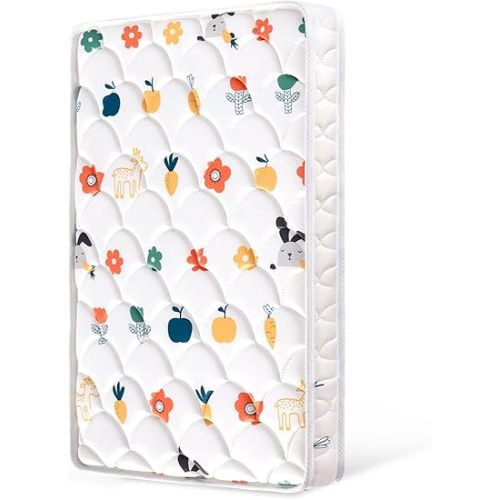 Mini Crib Mattress 38" x 24" x 4"- Firm Support and Comfort Premium Foam,Noiseless and Odorless,Hypoallergenic Mini Crib Mattress,Fits Mini and Portable Cribs,Dual Sided with Soft Breathable Fabric