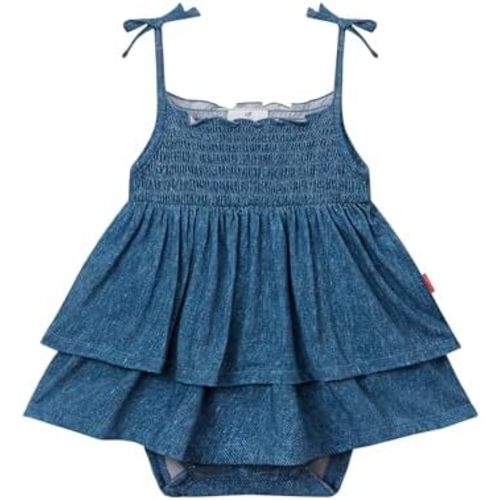 Bamboo Viscose Baby Girl Romper Dress Sleeveless Smocked Baby Girl Summer Outfit Multi-Layer Infant Dress
