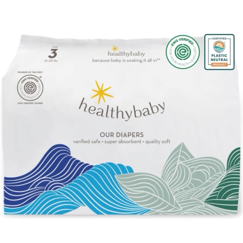 Our Diapers | EWG Verified Safe & Plant-Based Diapers | Leak Protection | Soft Organic Cotton Shell | Chlorine-Free Diaper for Sensitive Skin | Size 3 (16-28 lbs) 40 Count