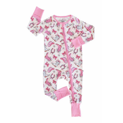 Rodeo Dreams Convertible Zip Romper | Pink (3-6 Months)