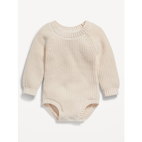 Sweater-Knit Organic-Cotton Bodysuit for Baby
