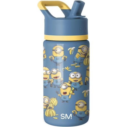 Simple Modern Despicable Me Minions Kids Water Bottle with Straw Lid | 14oz Insulated Stainless Steel Kids Tumbler & Spill Proof Toddler Cup for School, Girls, Boys | Summit | Minions Unite