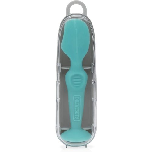 Dr. Talbot's Diaper Cream Soft Silicone Brush with Suction Base & Hygienic Case, Aqua, Mini Size