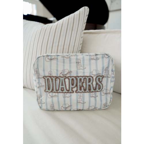 Diapers XL - Western Blues Clear Coat Bag