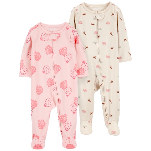 Carter's Child of Mine Baby Girl Sleep 'n Play, 2-Pack, Sizes Preemie-6/9 Months