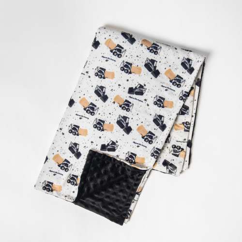 Skid Loader Minky Baby Blanket