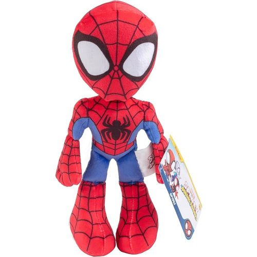 Marvel Spidey and His Amazing Friends 8" Spider-Man Plush - Spider Man Stuffed Animal Toy Figure - Officially Licensed - Spider-Verse Easter Basket Gift for Kids, Boys, Girls - 8 Inches