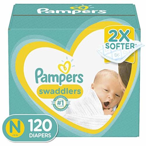 Diapers Newborn / Size 0 (< 10 lb), 120 Count - Pampers Swaddlers Disposable Baby Diapers, Giant Pack