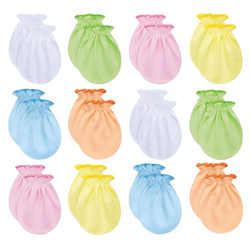 RATIVE No Scratch Mittens and Caps 100% Cotton for Newborn Baby 0-6 Months Boys Girls
