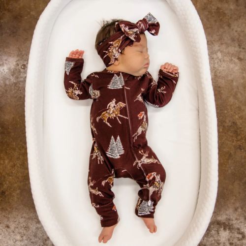 Traditional Red Cowboy Christmas Folding Feet Jammies – Cowkid Clothing Company
