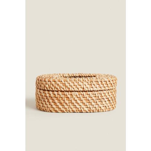 RATTAN BABY WIPE HOLDER