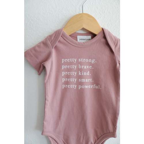 Pretty Brave, Pretty Strong Baby Onesie