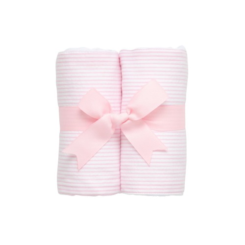 Seersucker Stripe Set of Two Burp Cloths, One Size