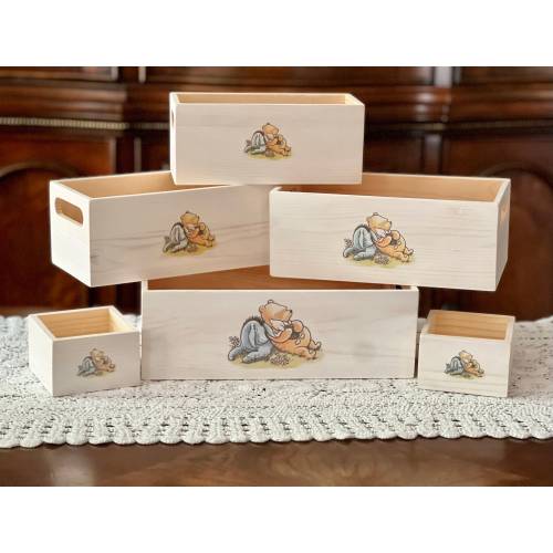 Winnie The Pooh Storage Crate: Nursery Decor, Baby Shower Gift