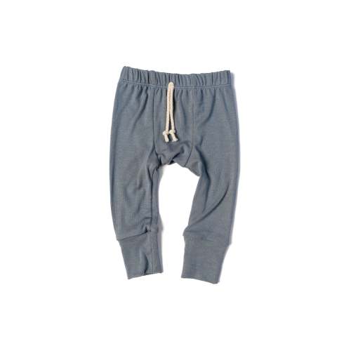 rib knit pant - shadow blue