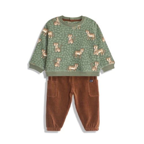 Tiger Sweatshirt & Cargo Leggings Set