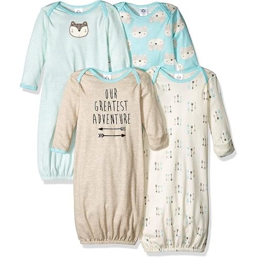 Gerber Baby Boy and Girls 4-Pack Sleeper Gown