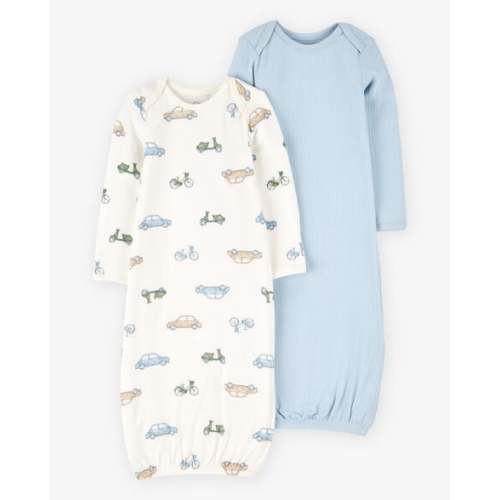 Baby Boy 2-Pack PurelySoft Sleeper Gowns - Blue - Carter's | 3 months