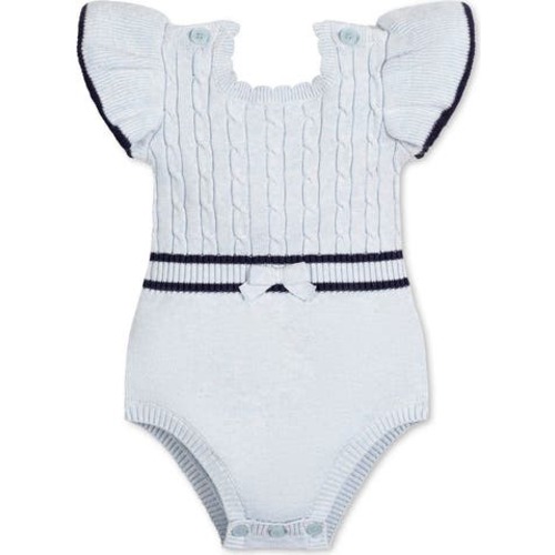 Baby Organic Flutter Sleeve Sweater Romper, Infant, 0-3M