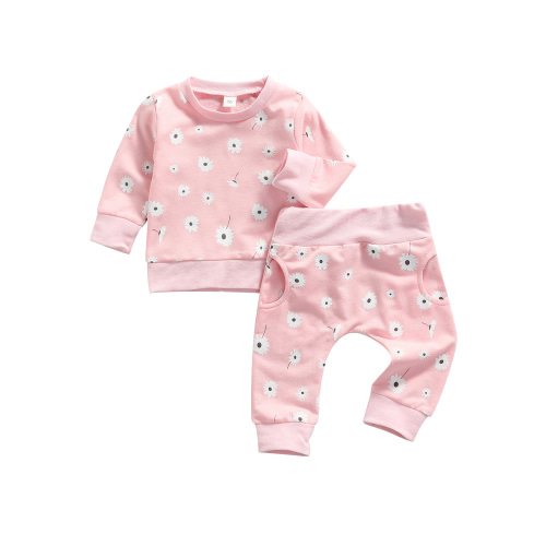Lieserram Infant Baby Girls Fall Spring Winter Clothes 3 6 12 18 24 Months Long Sleeve Sweatshirts Pullover Tops Pants Outfits