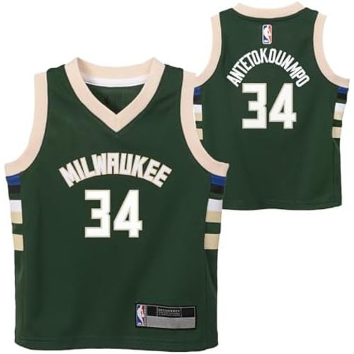 Giannis Antetokounmpo Milwaukee Bucks Green #34 Infants Toddler Team Color Home Swingman Jersey