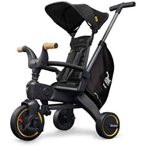 Doona Liki Trike S5 - Premium Foldable Push Trike and Kids Tricycle for Ages 10 Months to 3 Years, Nitro Black