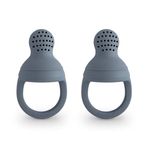 mushie Silicone Baby Fresh Fruit & Food Feeder Pacifier | 6 Months+ (Tradewinds)