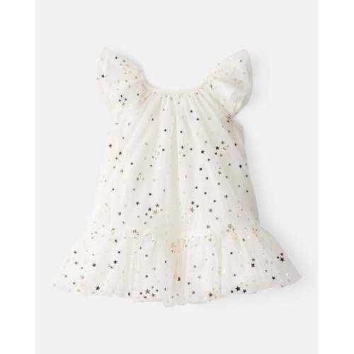 Baby Girl Star Print Short-Sleeve Dress - White - OshKosh | Carter's