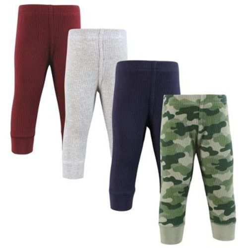 Hudson Baby Thermal Tapered Ankle Pants 4pk, Basic Camo, 3-6 Months