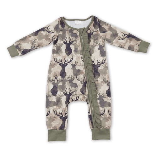 YAWOO Forest Hunting Toddler Romper Clothes Baby Sleepers,Size 3M-2Years