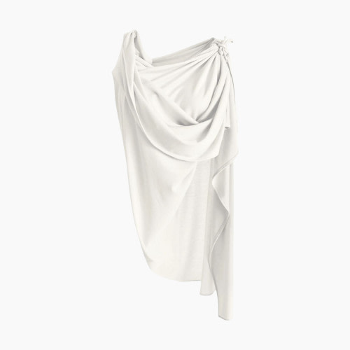 Zalamoon Tie Nursing Shawl - Ivory, OS