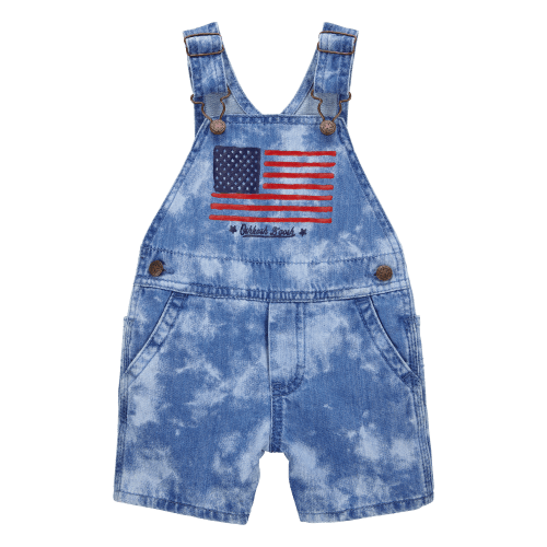 Baby Flag Print Tie Dye Shortalls - Blue - OshKosh | Carter's