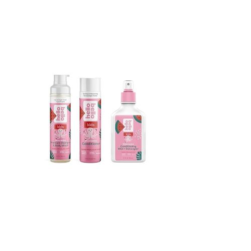 Hello Bello Kids Body Wash, Shampoo, Conditioning Mist, and Detangler, Hypoallergenic Non-Greasy Leave-in Conditioner