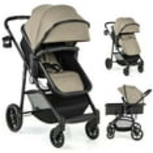 Babyjoy 2 in 1 Foldable Baby Stroller Kids Travel Newborn Infant Buggy Pushchair 22 lbs Coffee