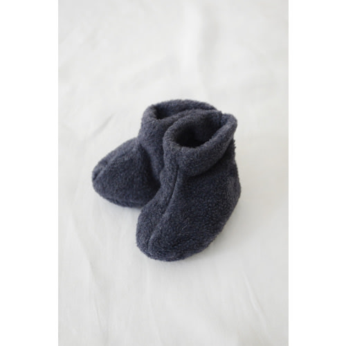 Newborn Fleece Booties - Navy