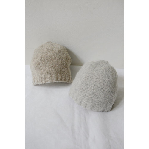 Cashmere Cap Henry - Lt. Gray and Beige