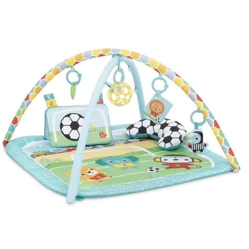 Amazon.com : Bright Starts Grip & Kick Oball Activity Gym, Soccer Theme with Easy-Grasp Baby Toys, Unisex, Newborn+ : Baby