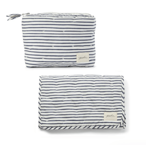 On The Go Changing Pad Set - Stripes Away Ink Blue