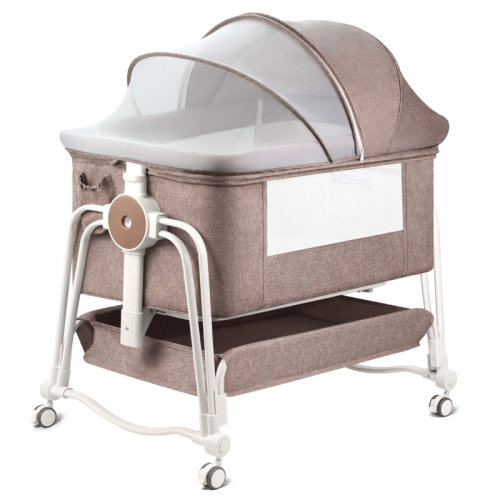 4 In 1 Baby Bassinet Bedside Sleeper & Co-Sleeper,Infant Crib With Lockable Wheels, Storage, Anti-Light & Anti-Mosquito Net And Matress, 7 Level Height Adjustable Toddler Cradle Bedside Bassinet For Boys Girls Newborn. | Wayfair