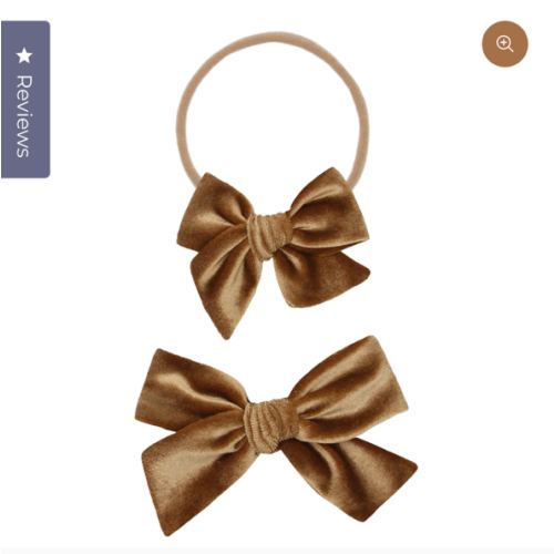Velvet - Cinnamon Bow Headband